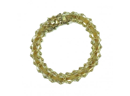 Vintage 14kt. Gold Interlink Bracelet - 16.3 GRAMS Shippable