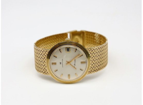 Handsome 72.4 TOTAL GRAMS HAMILTON Vintage Thin-o-matic 14k Yellow Gold Watch-shippable