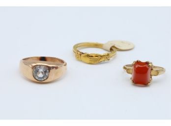 3- 10k Vintage Ring Grouping -shipping