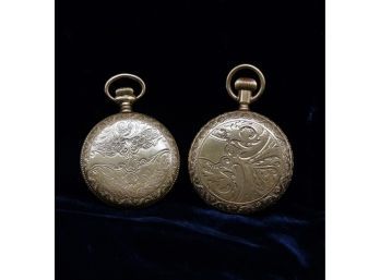 Two Ladies Vintage Pocket Watches New England -shippable