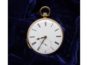 Antique 18k Yellow Gold Geneve Pocket Watch-shippable