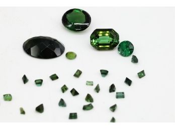 Green Vintage Tourmaline Cut Stones -shippable