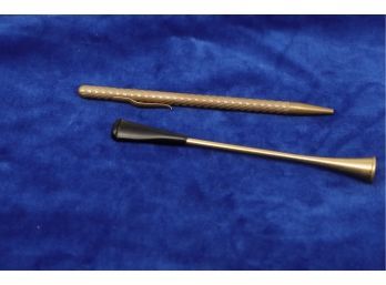 14k Yellow Gold Vintage Cigarette Holder & Pencil-shippable