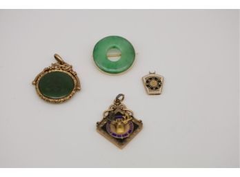 Vintage 14kt. Gold With Jade And More- Shippable