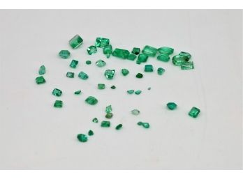 Collection Of Loose Vintage Emerald Stones -shippable
