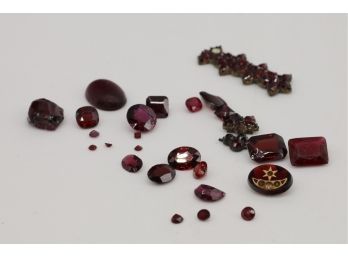 Vintage Garnet Collection Of Stones -shippable