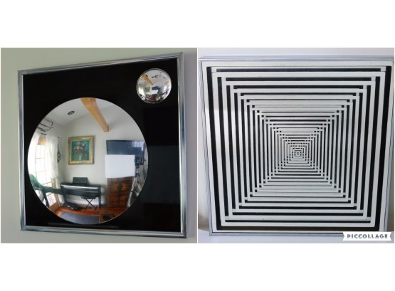 2 - Mid Century Funky Mirror Art -dimensional