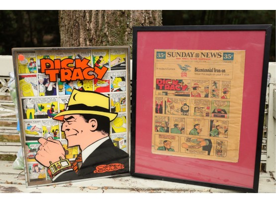 Vintage 70s Studio One Dick Tracy Reverse Painted 3-D Shadow Box Nostalgia Detective Comic
