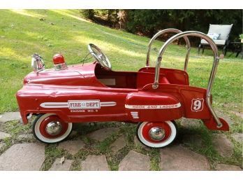Red Fire Engine  9 Pedal Car - Modern Day