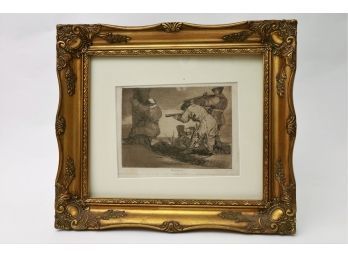 Original Engraving Proof Of 'Disaster Of War' By Francisco De Goya