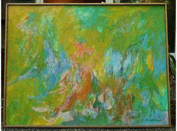 VINTAGE ABSTRACT -Summer 1958 Signed Edward Millman - Listed Artist