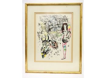 1963 'le Jeu Des Acrobates' Marc Chagall Lithograph