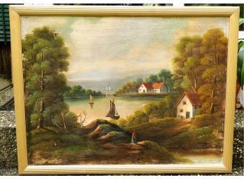 Vintage Hudson River School -oil Painting