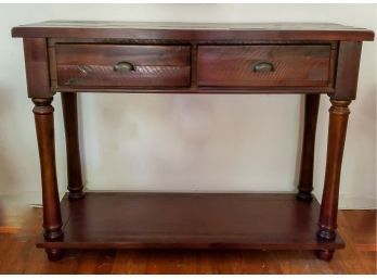 Handsome 2 Drawer Wood Console