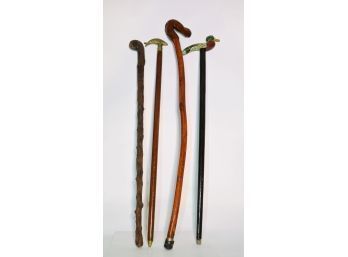 4 Vintage Walking Sticks (Canes) -SHIPPABLE