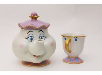 Disney Store Mrs. Potts Teapot & Cup-shippable