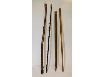 4 Unique Collectable Walking Sticks -SHIPPABLE