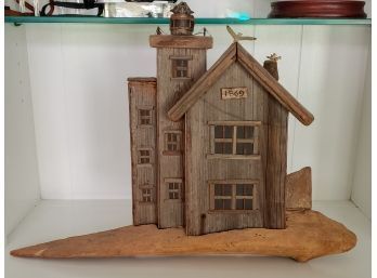 Handmade Reclaimed Wood House  Signed