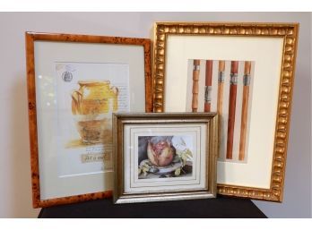 3 Decorative Pictures Nicely Framed -SHIPPABLE