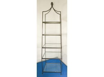 Sturdy Etagere  With Glass Shelves