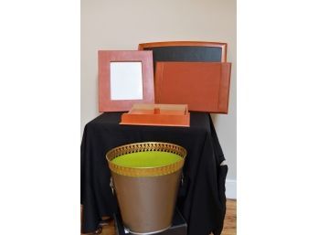Leather Desk Accessories And More -shippable