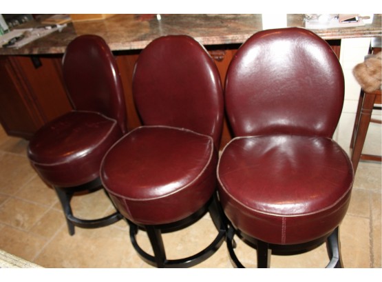 Leather  Look Low  Stools
