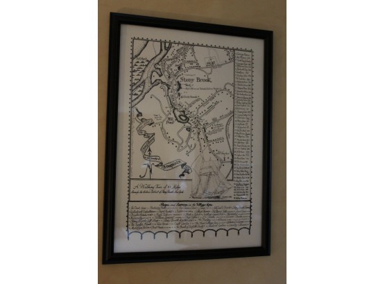 Framed Stony Brook Map