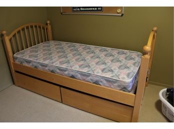 Twin Captains Bed With 2 Drawers