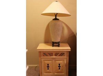 2 Southwest End Tables With Pair Of Lamps