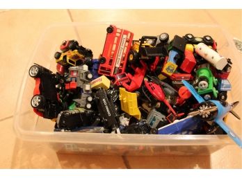 Tub Of Toy Vehicles