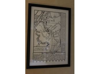 Framed Stony Brook Map