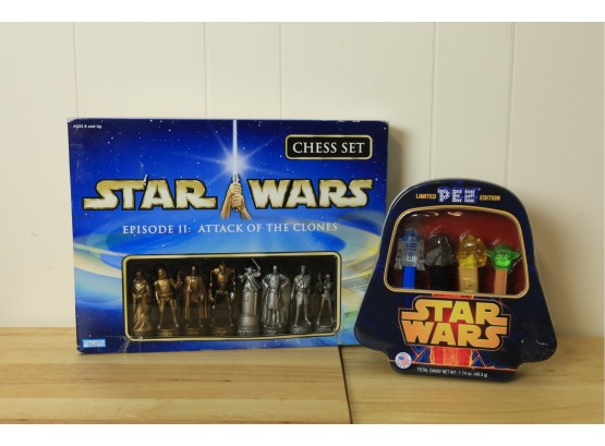 VINTAGE STAR WARS CHESS SET AND STAR WARS PEZ-SHIPPABLE