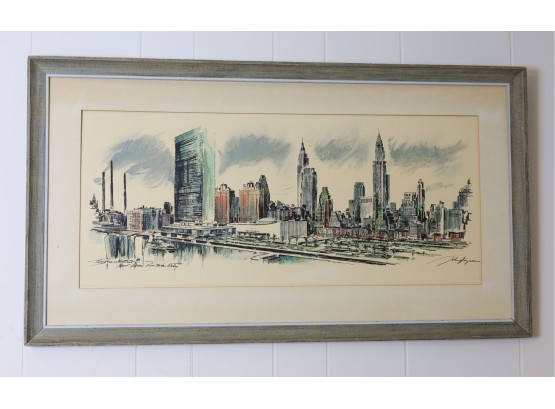 NYC Skyline Print By John Haymson -SHIPPABLE