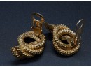 Braid Twist 14kt GOLD Clip  Earrings - 7.25 DWT SHIPPABLE