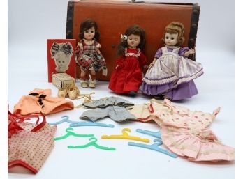 VINTAGE MADAME ALEXANDER DOLLS WITH CLOTHING ,ICE SKATES AND BOX-SHIPPABLE