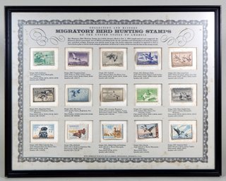 1964 Collection Of 15 SIGNED Migratory Bird Hunting Duck Stamps