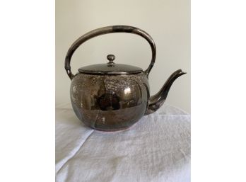 Antique Silver On Copper Teapot