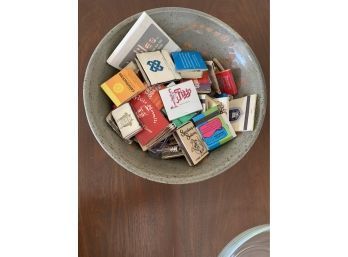 Nice Pottery Bowl With Matchbook Collection