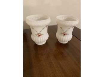 Vintage Frosted White Milk Glass Shades