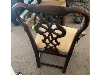 Antique Wooden Upholstered Chair