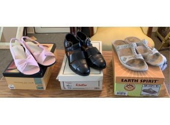 3 Pairs Of Ladies  Shoes-like New