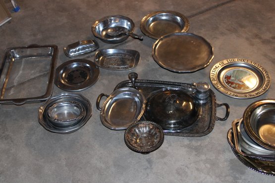 Large Lot Of Silverplate Items