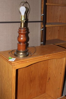 Oak Shelf #1 And Lamp