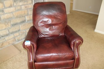 Hancock And Moore Burgundy Leather Recliner