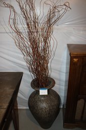 Large Vase And Dried Decor