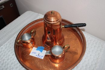 Coppercraft Guild 4 Piece Turkish Coffee Set