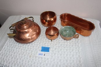 Coppercraft Guild Planter, Pots, Misc Copper Lot