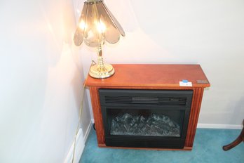 Electric Fireplace & Touch Lamp