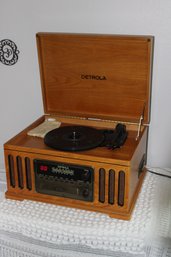 Detrola KM837 Record Player, AM/FM Radio, Cassette, CD