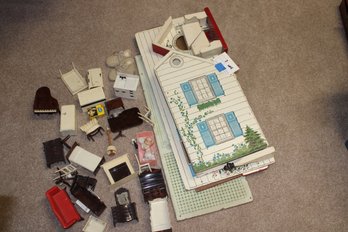 Vintage Doll House And Accessories